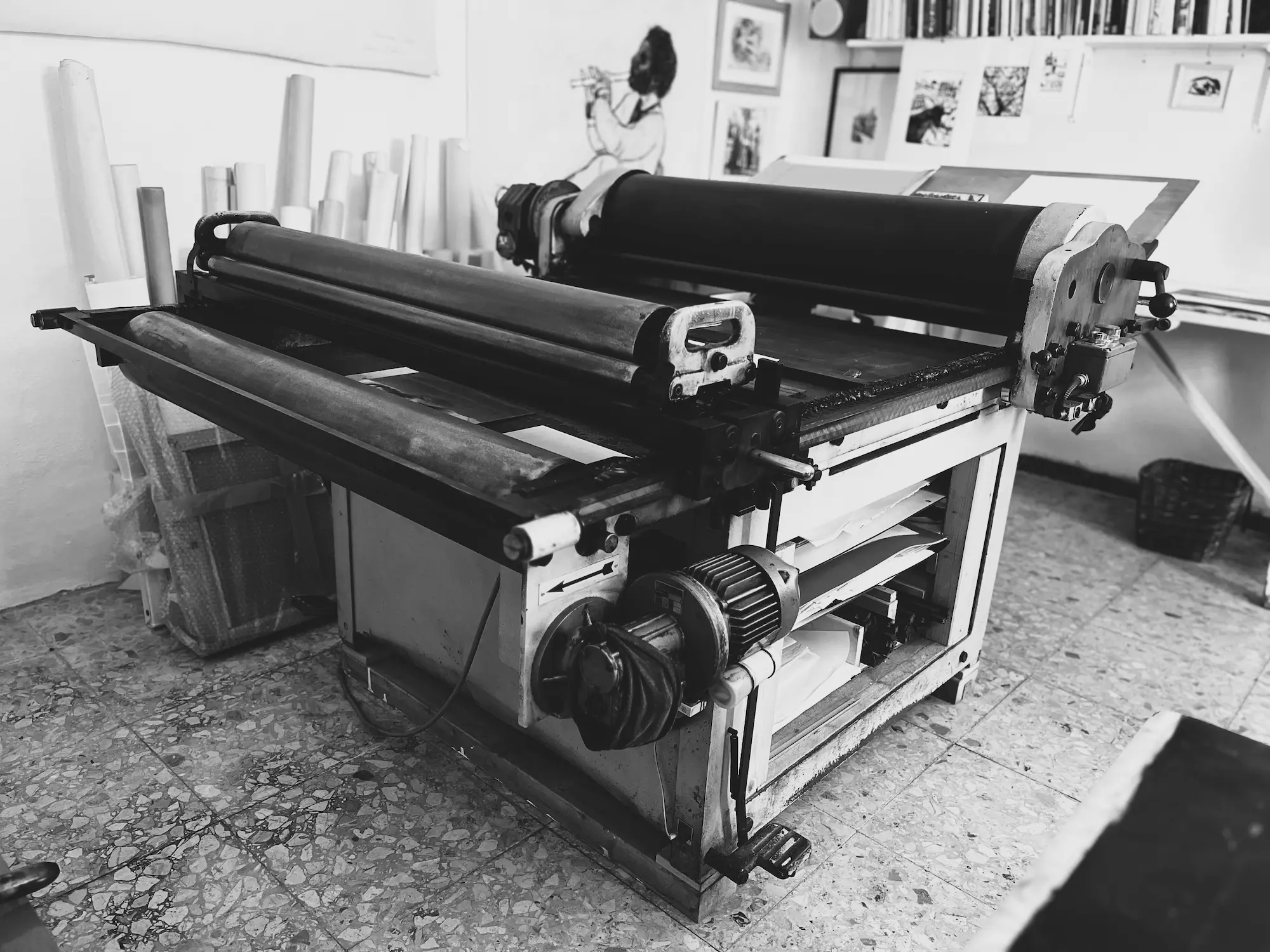 Torchio calcografico elettrico